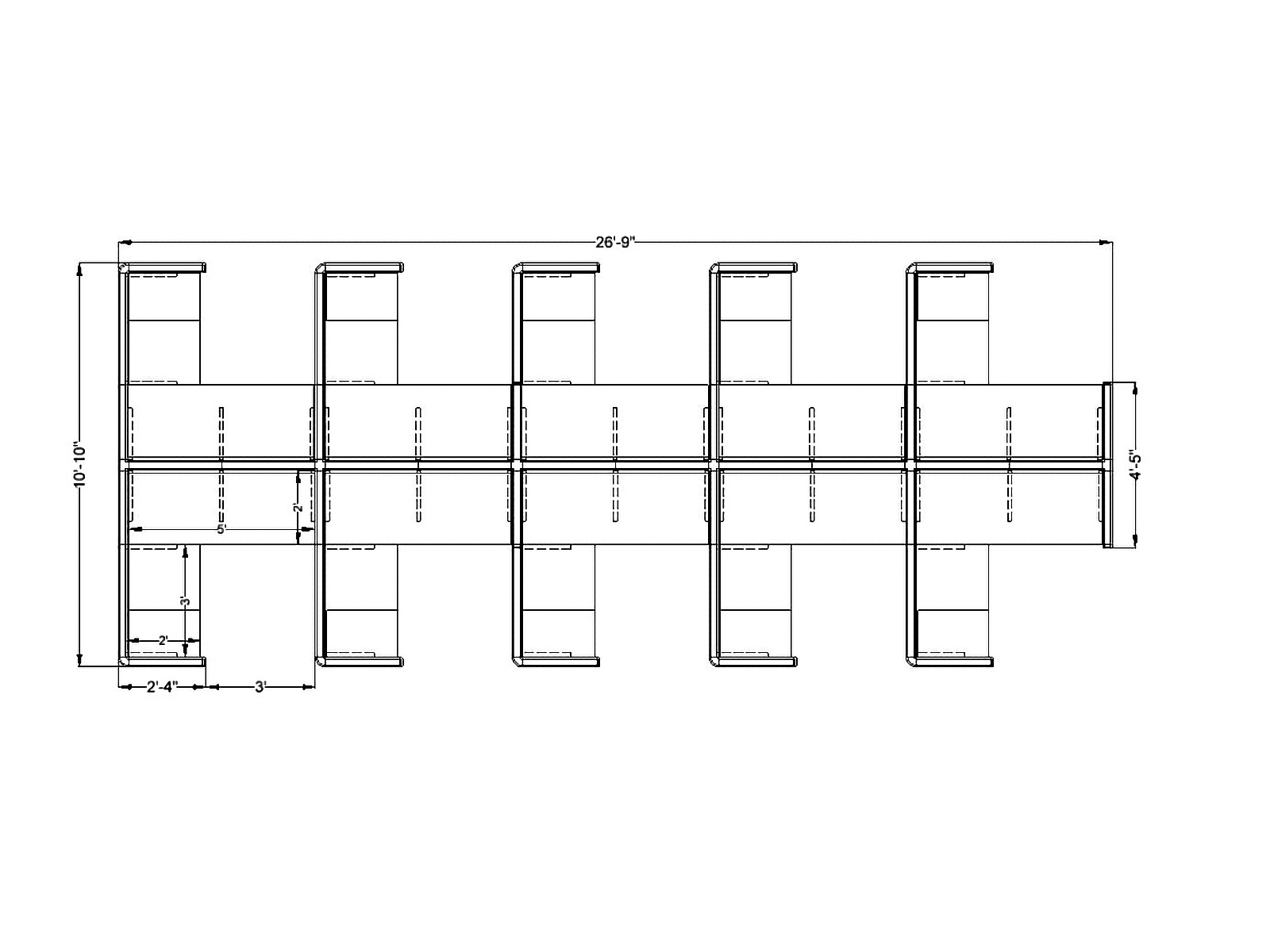 10Pack Cluster 5x5 L Shape  cubicles by KUL